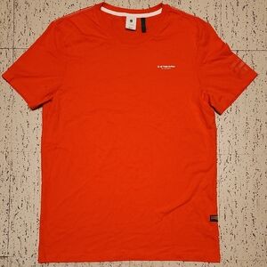 G-Star Raw Orange Flag Text Gr Slim Spellout Crewneck T-Shirt